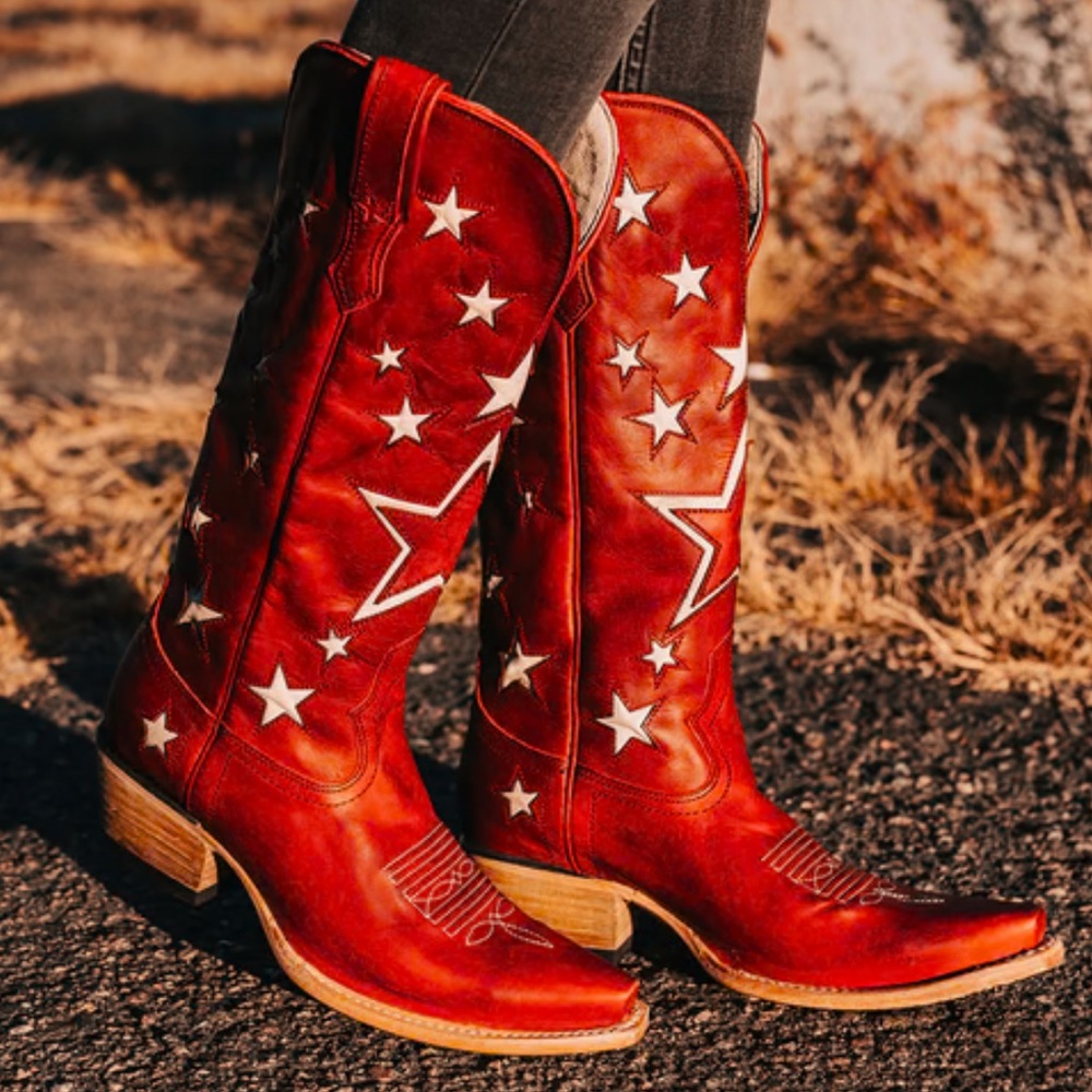 NEW Freebird Red Starzz Leather Boots, Size 10 - Picture 15 of 16